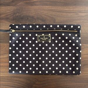 Kate Spade Black and White Polka Dot Clutch